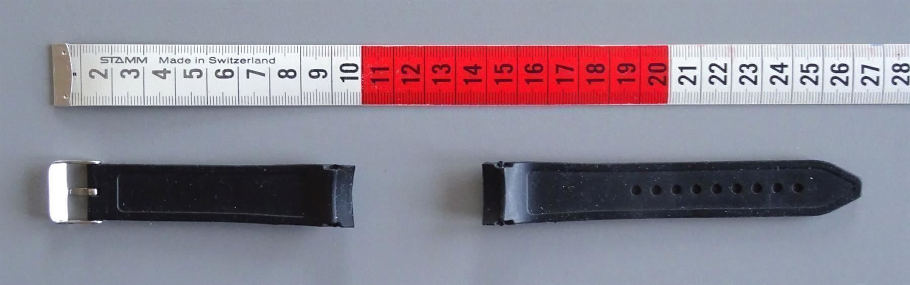 Bracciali & Braccialetti: Nr26 Schwarzes Kunststoff Uhrenband – Usato da Teufen ZH venduto da bee50two 1