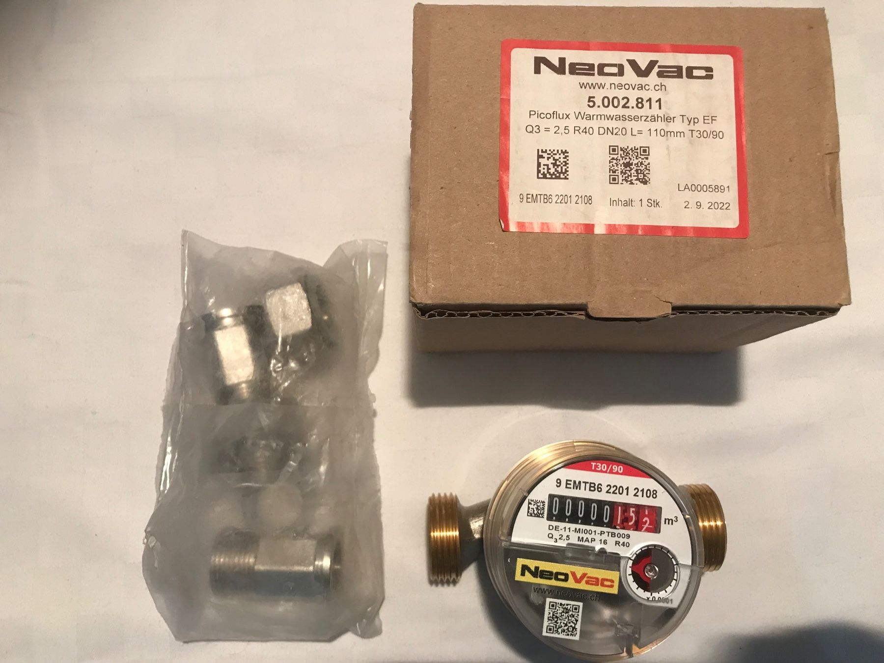 Misurare: Warmwasserzähler Neo Vac, 3/4" – Nuovo e nell'imballaggio originale da Winterthur venduto da efant12