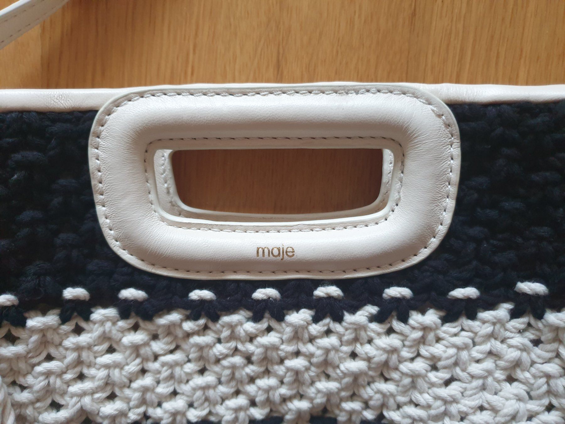 Maje Borse da donna: Maje M-Tasche aus Leder und Baumwolle – Nuovo (secondo la descrizione) da Basel venduto da ciconia67 1