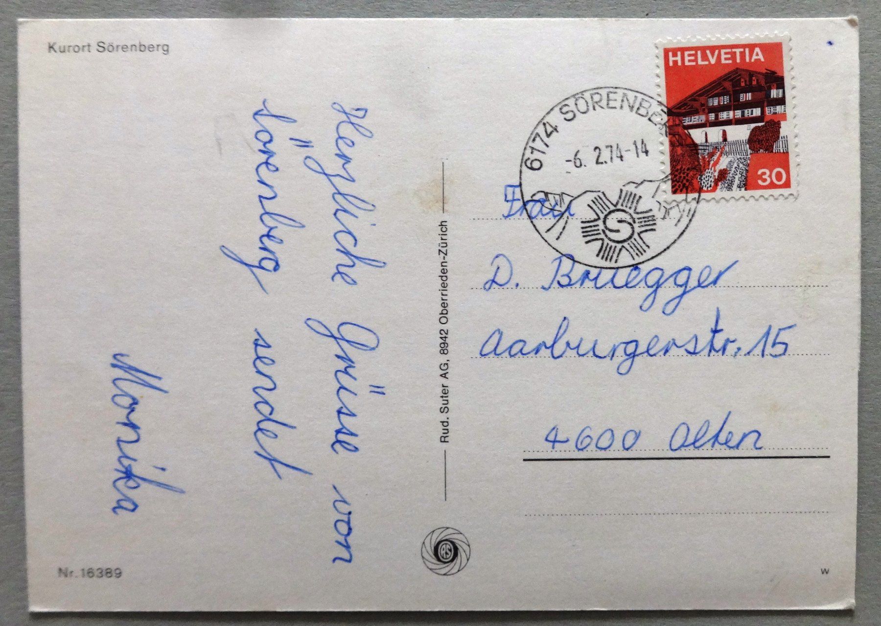 Cartes postales: Kurort Sörenberg – D'occasion à Fétigny par Billy2miny 1