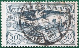 Historische Briefmarke "Haute Silesie" 50 Pf