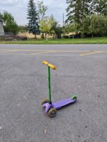 Micro Scooter. Dreiroller Lila Gelb Grün. Sehr guter Zustand