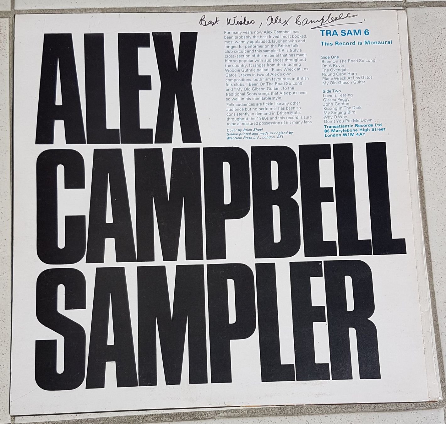 Dischi in vinile: Alex CAMPBELL The Alex Campbell Sampler – Usato da Boussens venduto da catfood01 1