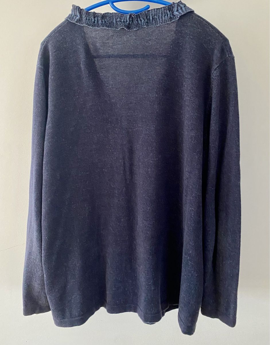 Gerry Weber Giacche: Gerry Weber Strickjacke mit Rüschen, Gr. 46, Baumwolle – Usato da Jona venduto da Flamingoo 2