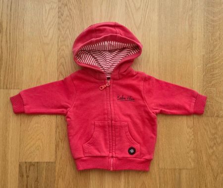 Neu Kapuzenjacke Armor Lux Baby rot gestreift 6 Monate 62-68