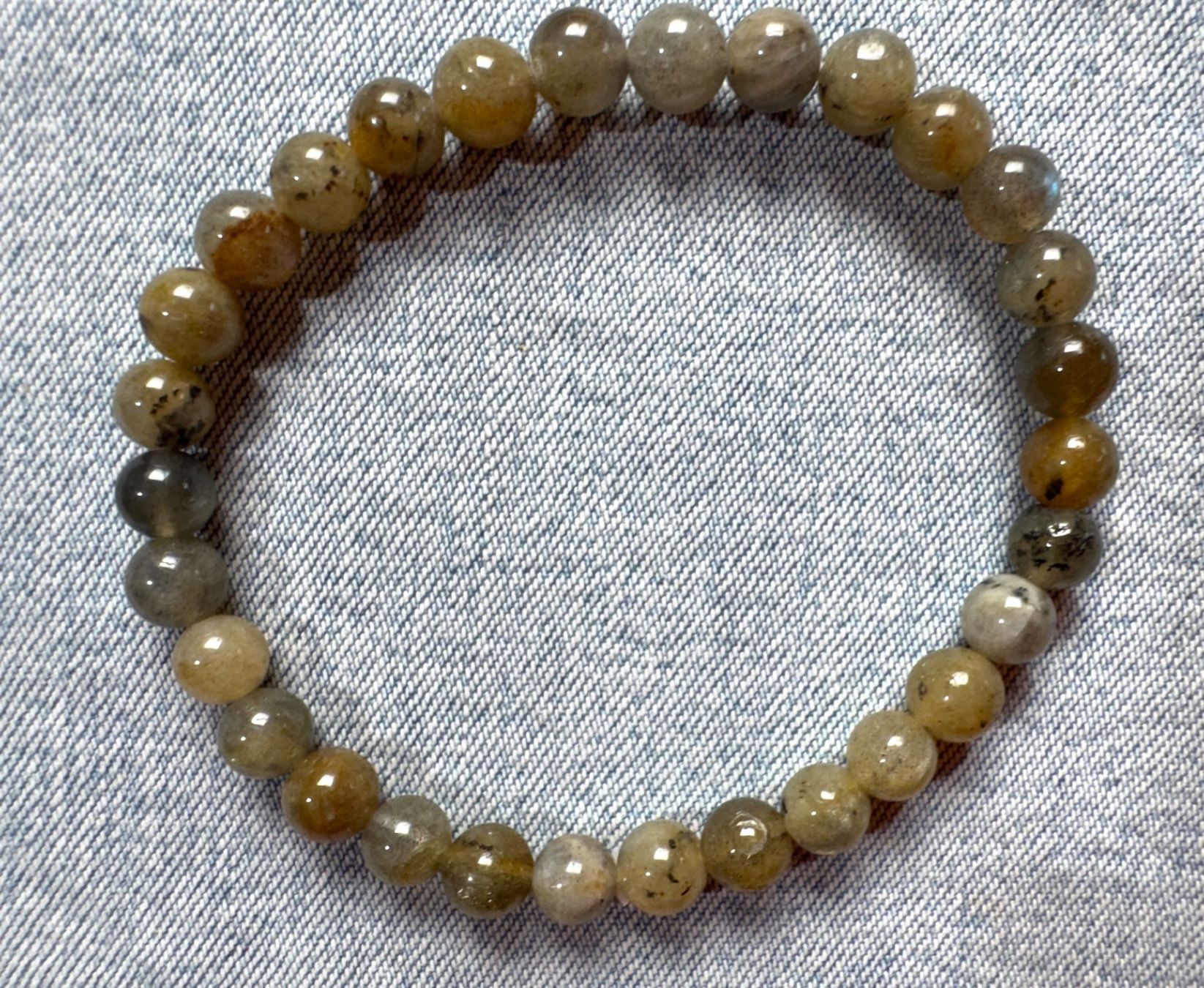 Bracciali & Braccialetti: Labradorit  Armband.   elast    TOP!!!  6mm   interessant – Nuovo e nell'imballaggio originale da Leuggern venduto da gemshow 2