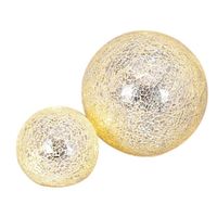 Glas Kugel mit LED Beleuchtung, 2er Set