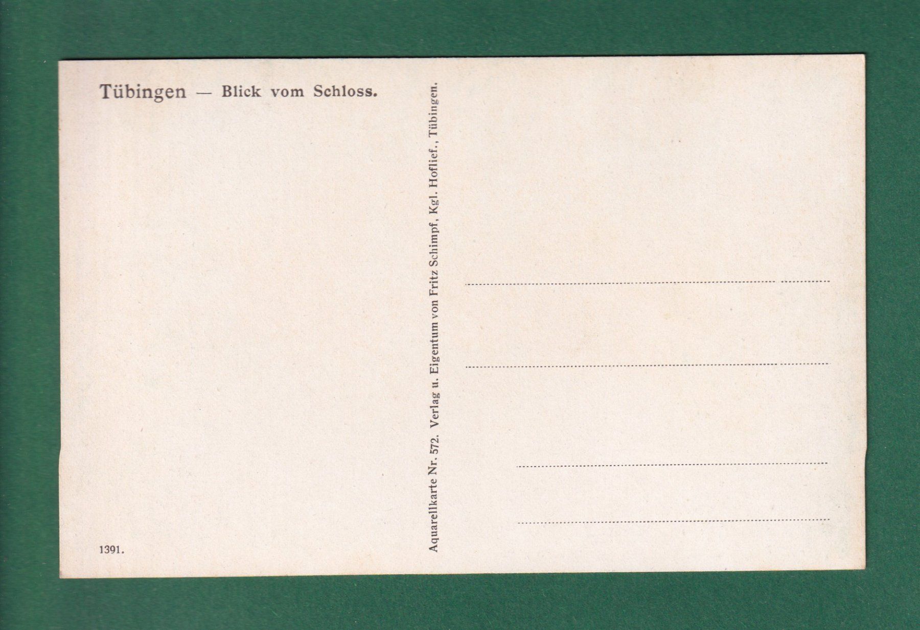 Cartoline postali: TÜBINGEN - Blick vom Schloss – Usato da Pully venduto da nicecards-shop 1