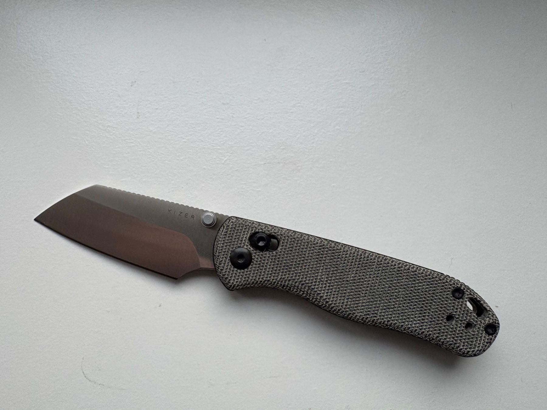 Couteaux de poche: Kizer Drop Bear 2 Black Micarta Sheepsfoot EDC – Neuf (Voir description) à Kreuzlingen par ROMANR1 1