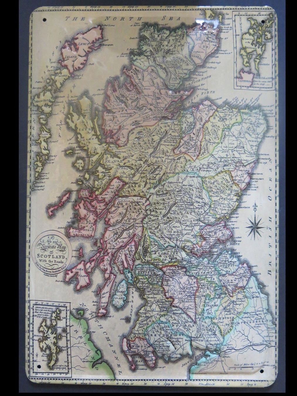 Schilder: Blechschild 3D-SCHOTTLAND LANDKARTE – Neu und originalverpackt aus Rupperswil von big-one-sale