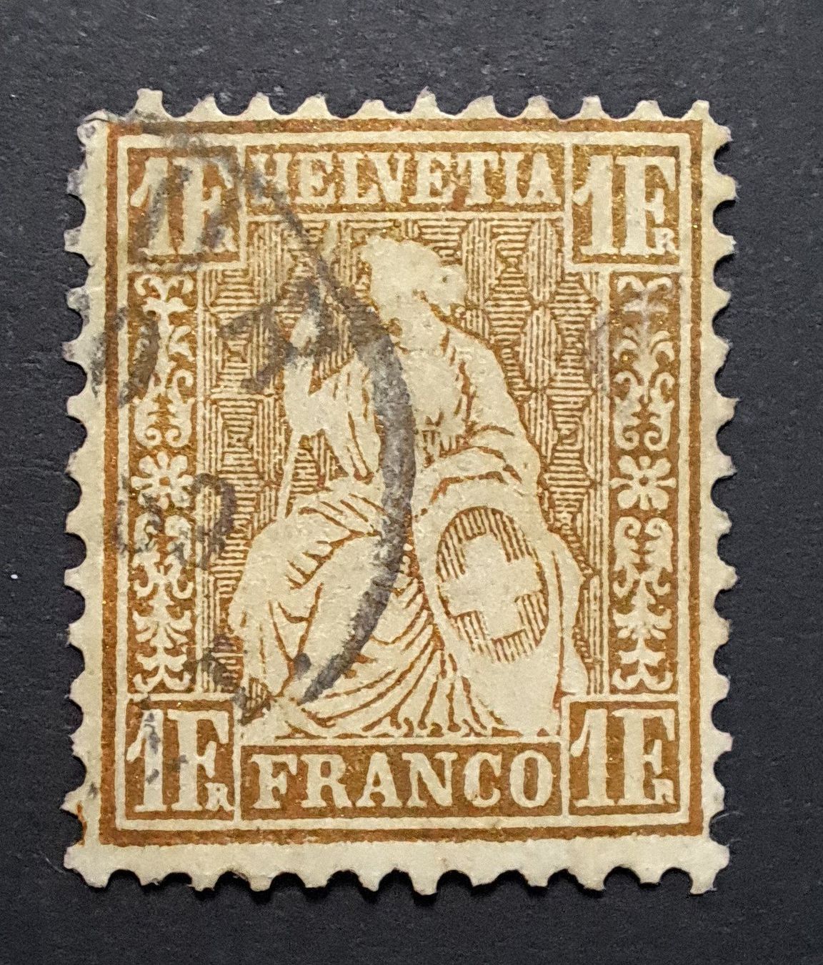 Tous les timbres: Sitzende Helvetia SBK 36a – D'occasion à Unterägeri par PhilatelieStudiger
