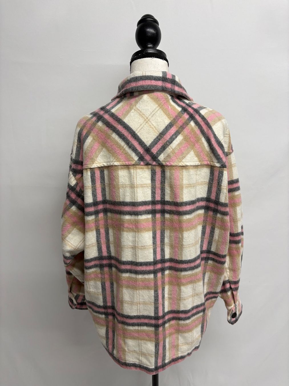 Zara Blusen: Zara Oversize Shacket Holzfällerhemd M rosa creme – Neu (gemäss Beschreibung) aus Regensdorf von secondchancefashion 3