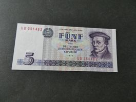 DDR 1975, 5 Mark  ungefaltet