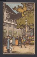 Zürich  ,  Künstler-PK Ecke Paradeplatz, Litho von 1913