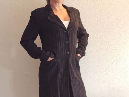 Giacca donna righe stile gessato tg.46 come nuovo