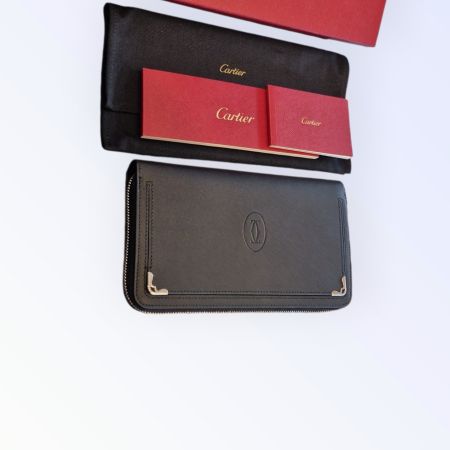 Elegantes Cartier Portemonnaie mit Box & Zubehör