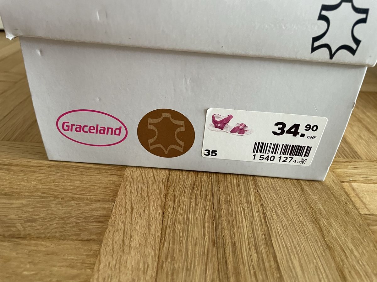 Schuhe für Mädchen: Neue Sandalen Grösse 35 Echt Leder – Neu und originalverpackt aus Chur von Abelone1 1