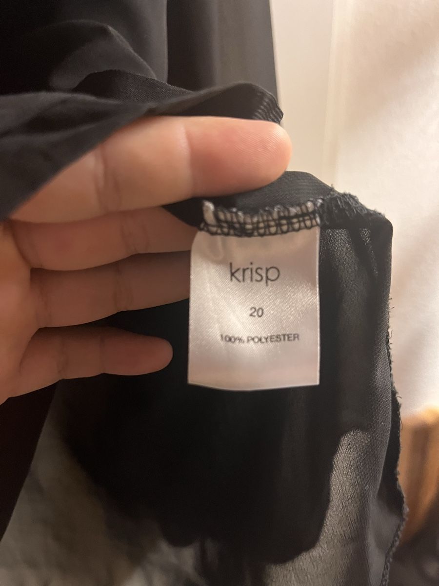 Blusen: Schwarze Chiffon-Schluppenbluse von Krisp – Gebraucht aus Trimbach von Ninusch 1