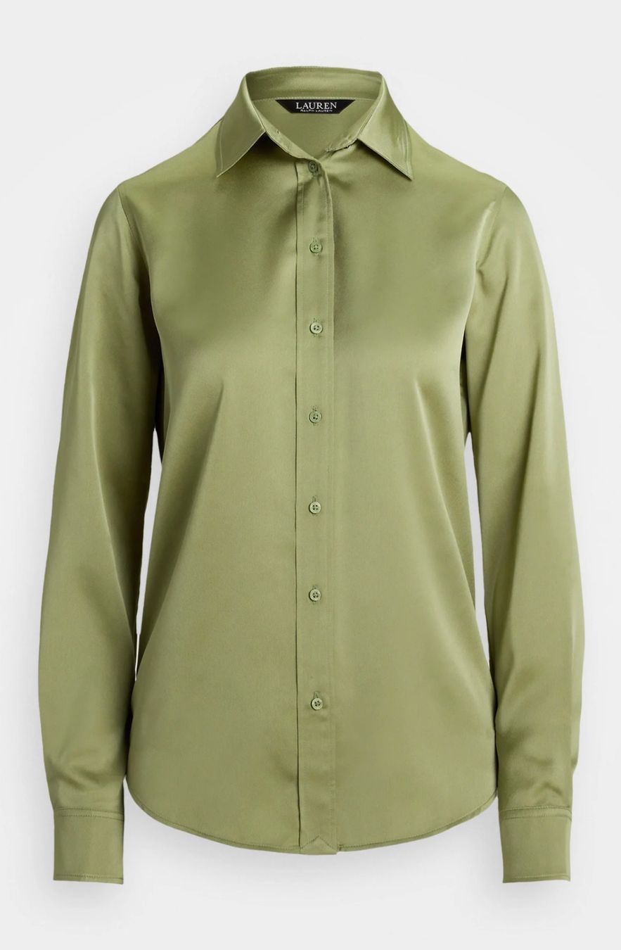 Ralph Lauren Camicette: Ralph Lauren Hemdbluse - light olive – Difettoso da Herrliberg venduto da little_useful_things 1