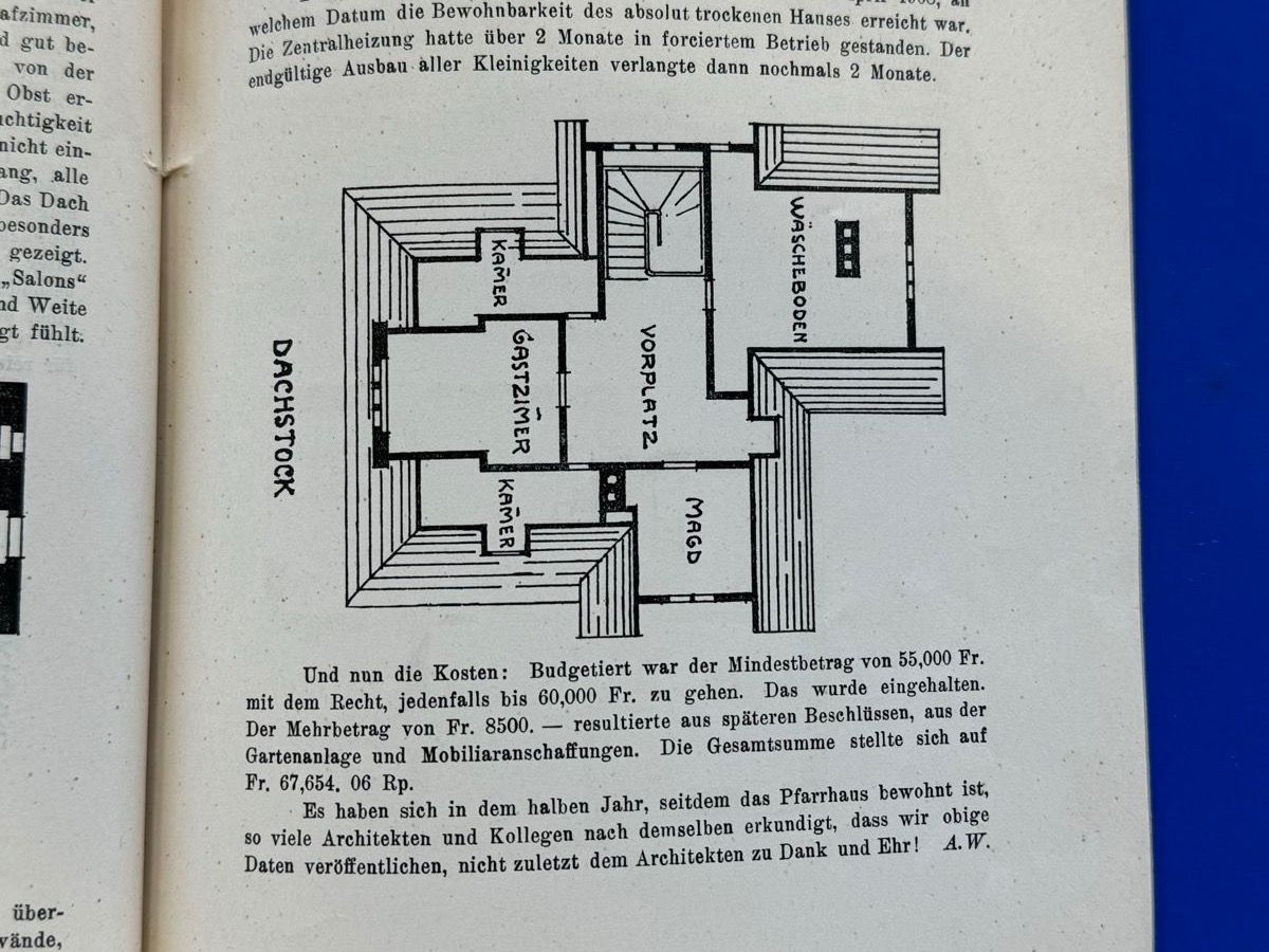 Livres: Ev Pfarrhaus Ragaz. Ein modernes Pfarrhaus 1908. Broschüre – D'occasion à Adliswil par buch_und_kunst 4