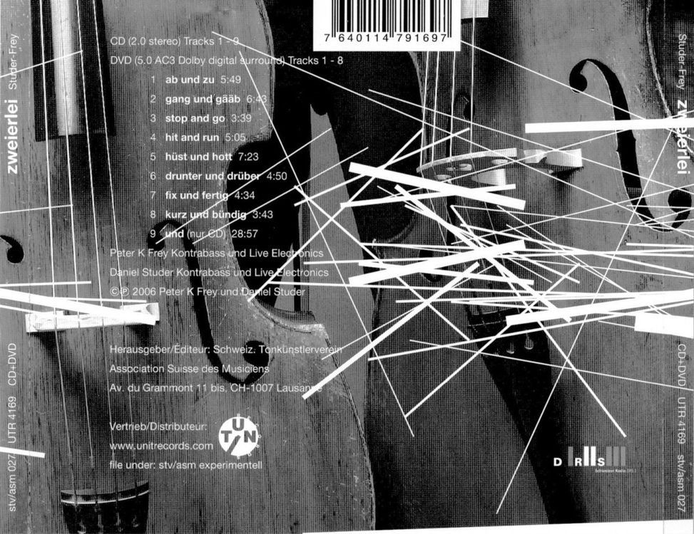 CDs: Peter K Frey, Daniel Studer - Zweierlei – Gebraucht aus Unterbäch von qlewi 1