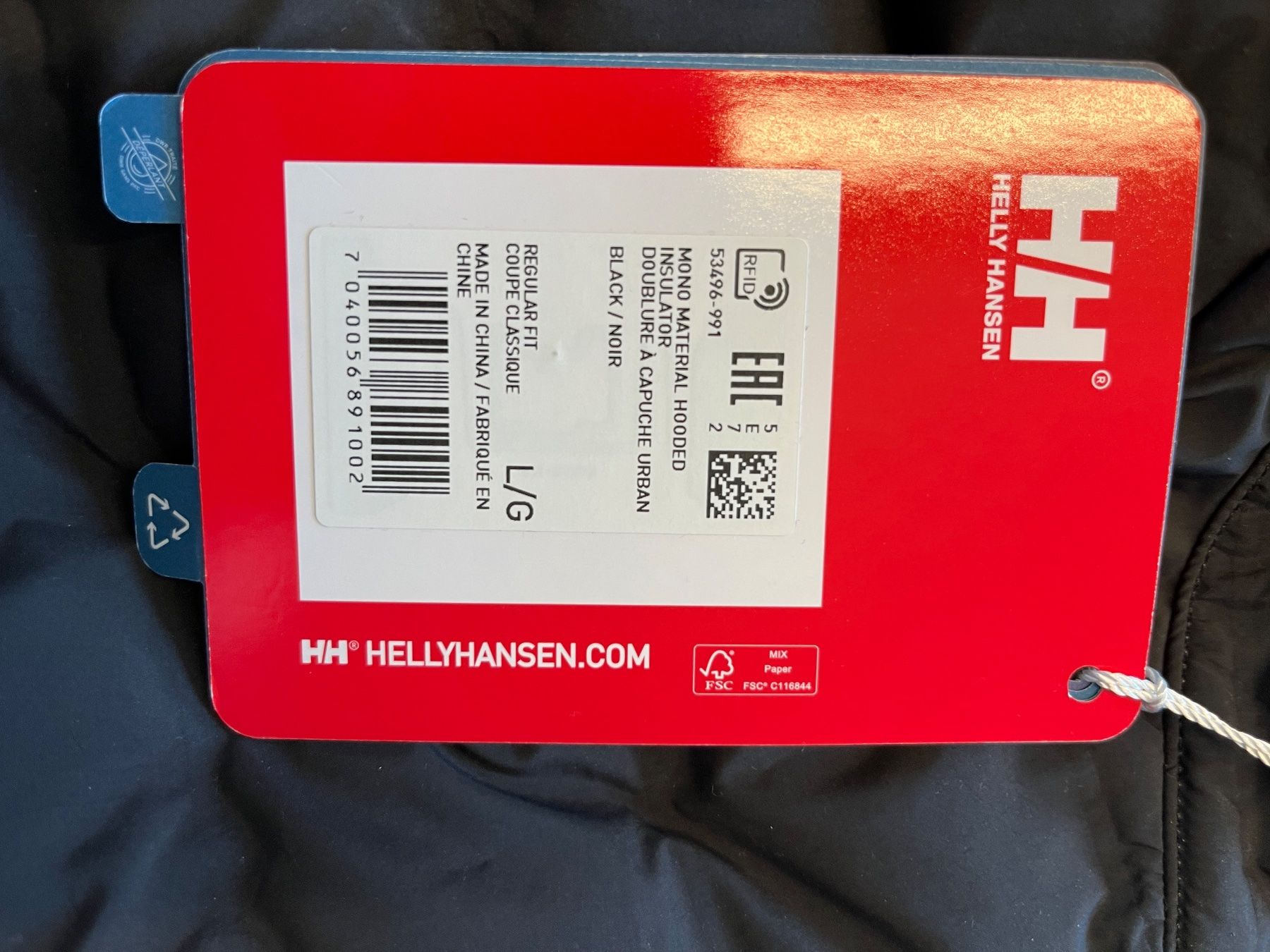 Helly Hansen Vestes: Helly Hansen MONO MATERIAL HOODED INSULATOR, Black – Neuf avec emballage d'origine à Port par ad_wvt2 3