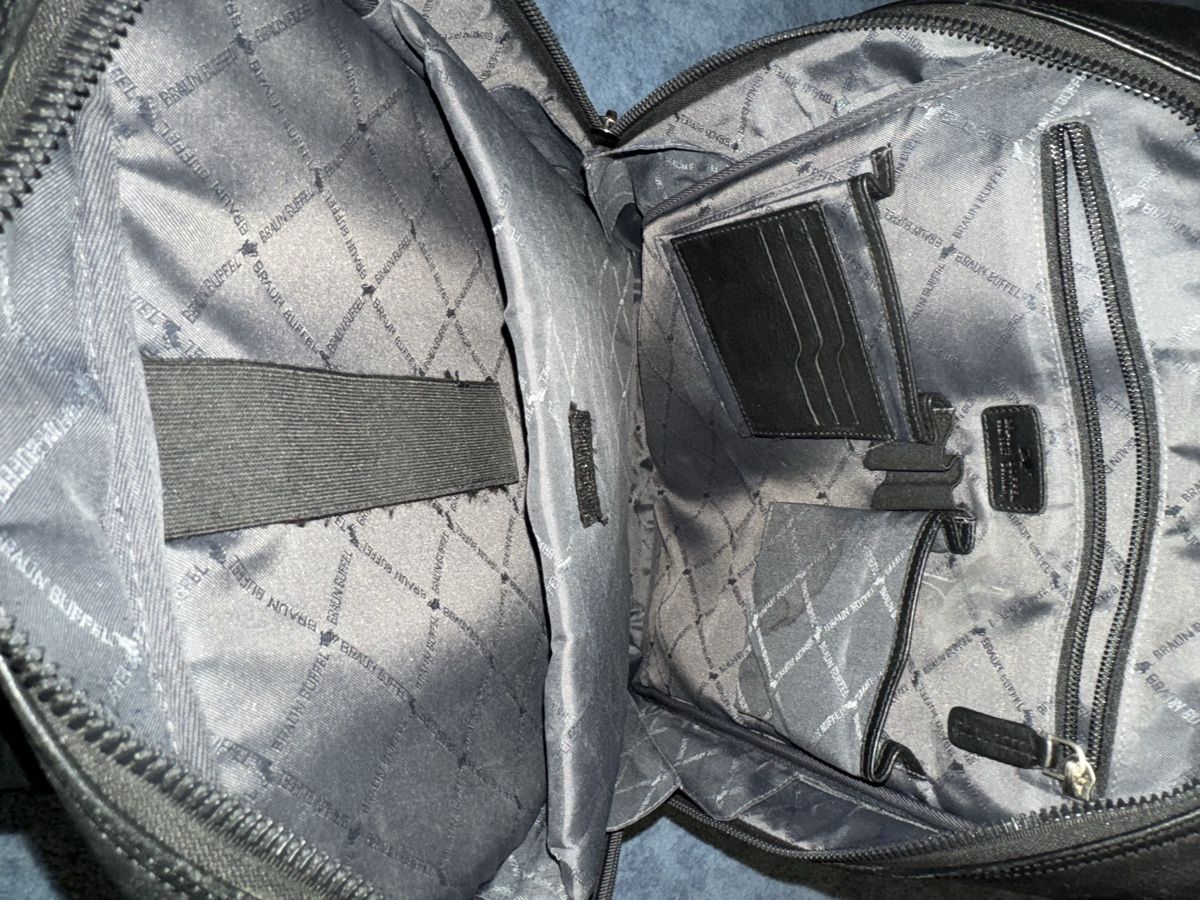 Zaini: Braun Buffel Rucksack schwarz Leder gebraucht – Usato da GOLDACH venduto da seller01 5