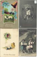 4 AK - Frohe Ostern - Joyeuses Paques