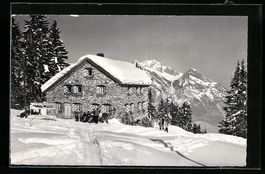 Mels, Pizol, Skihaus Zürich im Schnee