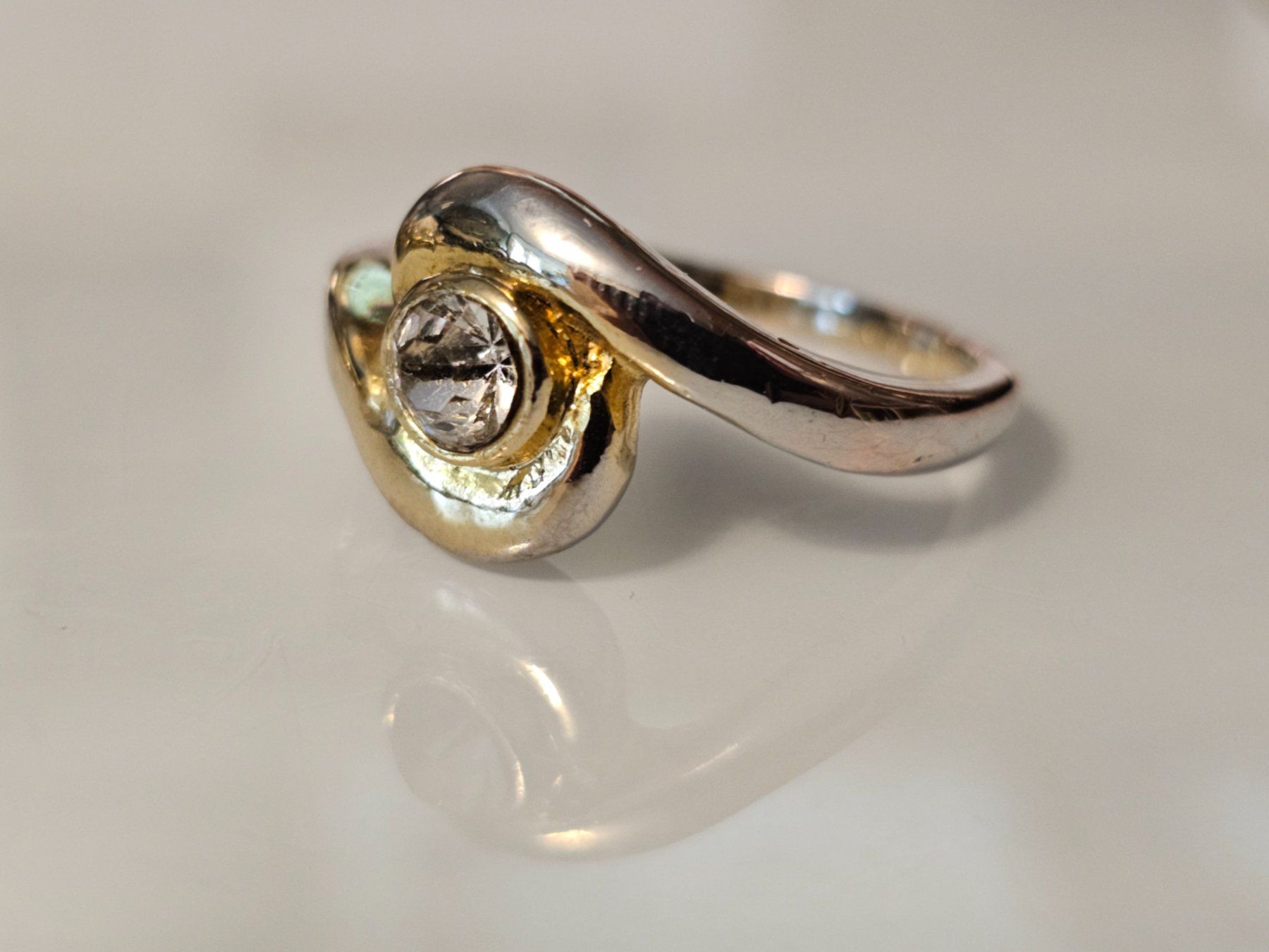 Anelli: AKTION Gelb gold Ring massiv Stein Geschenk Modeschmuck 4.6 – Nuovo (secondo la descrizione) da Riedt b. Erlen venduto da Gottestraene 1