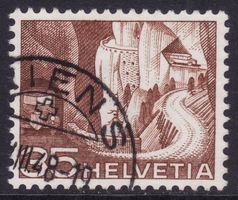 SBK-Nr. 304 (Alpenpoststrasse 1949) gestempelt