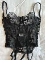 Body sexy en dentelle et jarretelles noir T/34 F