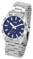 Q&Q by Citizen® Herrenuhr 43 mm 5 Bar Silber Blau NEU