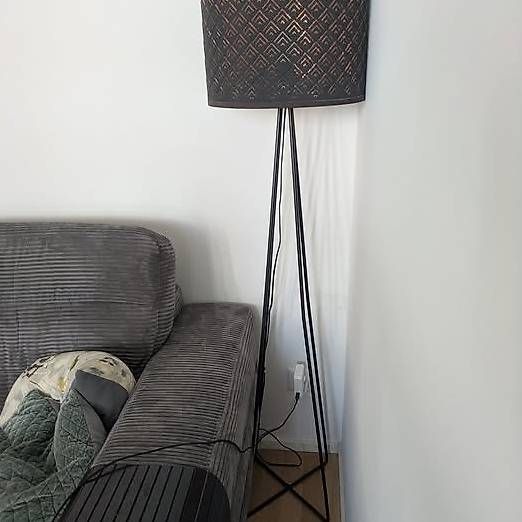 Lampade: Standing lamp - black with lampshade – Usato da Schlieren venduto da tan313