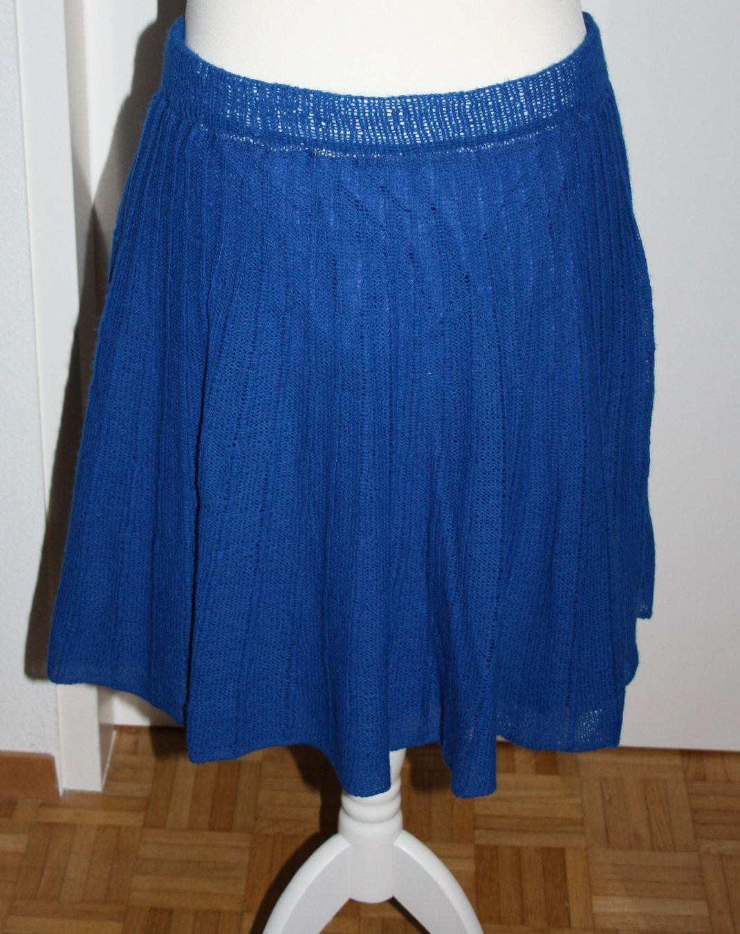 Gonne: Jupe Rock mit elastischem Bund blau handgestrickt Gr. XL – Nuovo (secondo la descrizione) da Flüelen venduto da Diversicum-Textil 1