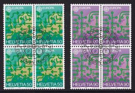 1988 kompl. Satz Europamarken 4er-Bl. ⊞ 763-764 ET-gest. ʘ