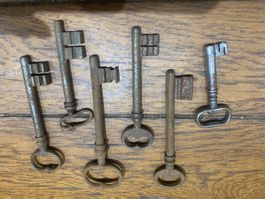 Lot clé clef ancienne 6-12cm G