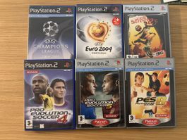 Lot de 6 jeux de football - PlayStation 2