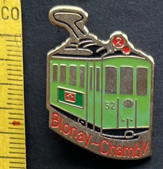 Swiss Placchette & Badge: Elektrische Bahn, Tram/ Bloney-Chamby/ Pin – Usato da Ostermundigen venduto da DaxKarten-75