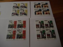 Pro Patria 1999, FDC Satz + 4erblocks, 5 Belege