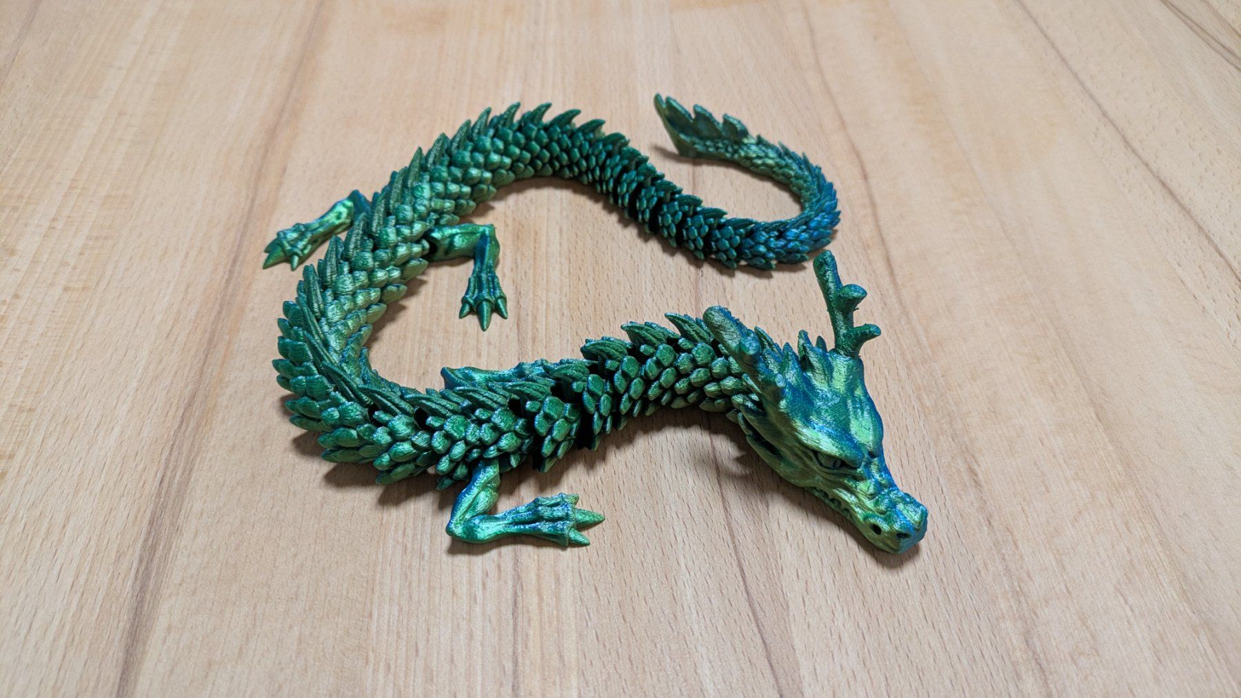 Figuren: Artikulierter Drache mit Geweih – Neu (gemäss Beschreibung) aus Staufen von El3D 4