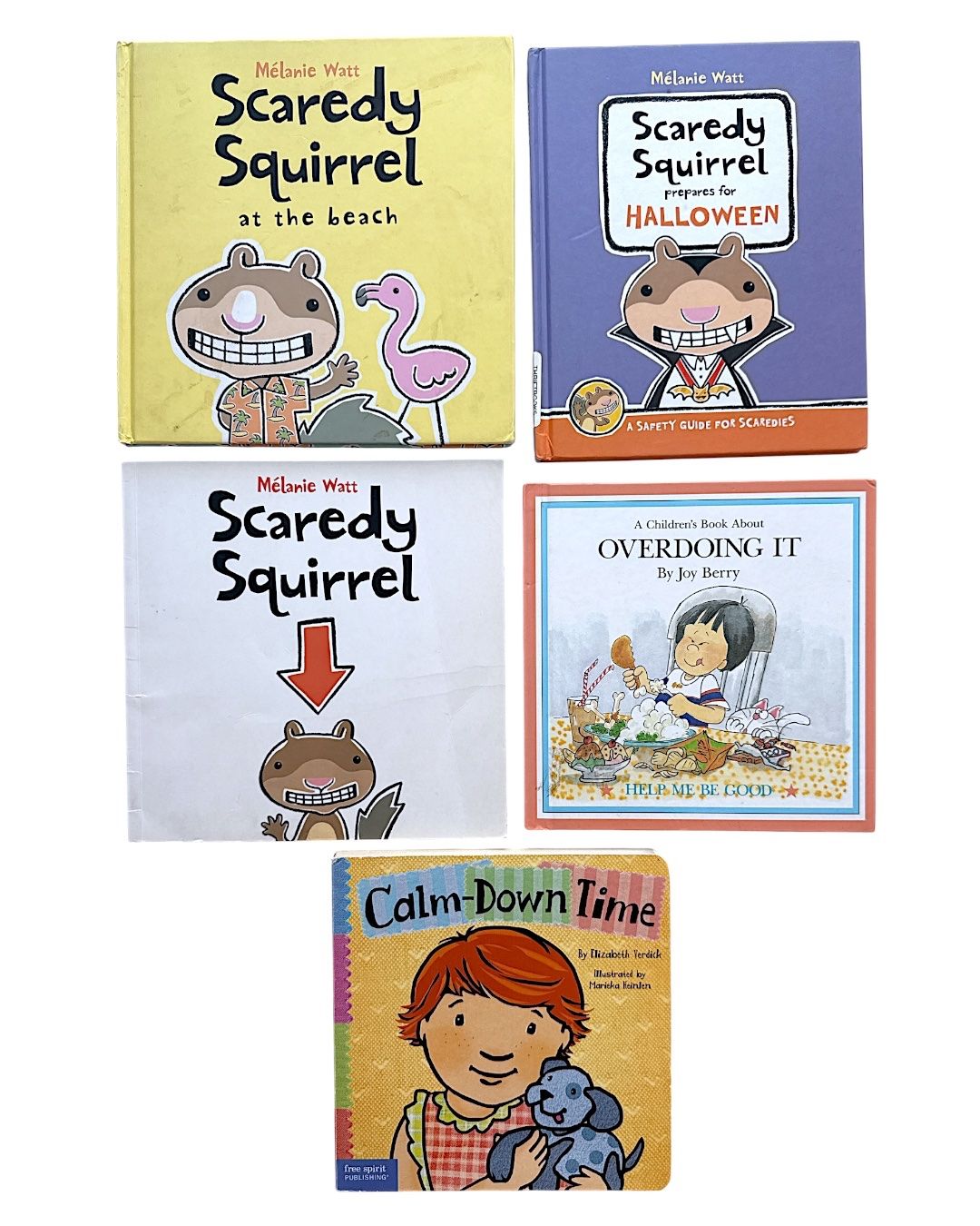 Libri: 5 Toddler books: Scaredy Squirrel, Calm Down, Overdoing – Usato da Bogis-Bossey venduto da aye_jy77