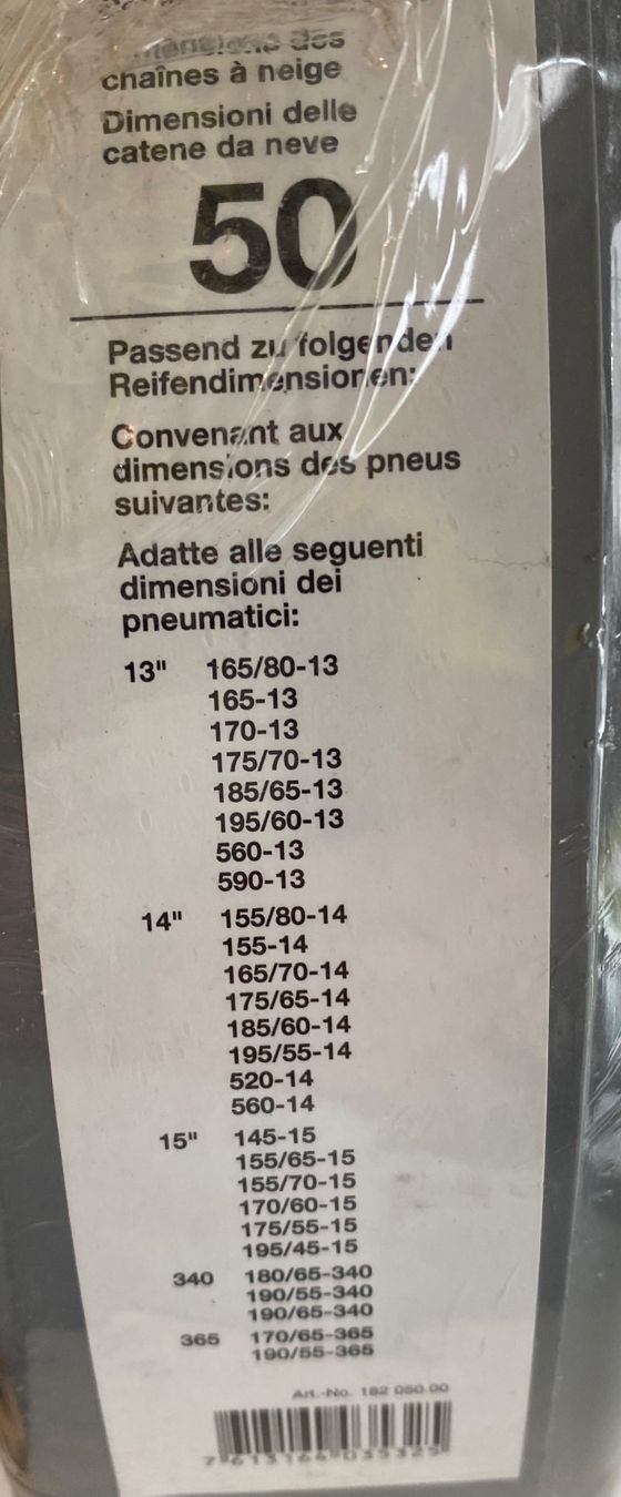 Catene da neve: Chaînes à neige PILOT (taille 50) – Nuovo e nell'imballaggio originale da Prez-vers-Noréaz venduto da Onicolet11 1