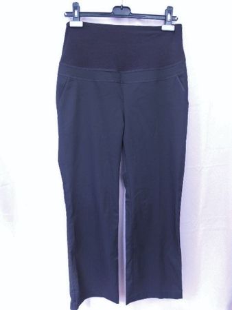 Gr. 34/36 Umstandshose Schwangerschaftshose schwarz/Streifen
