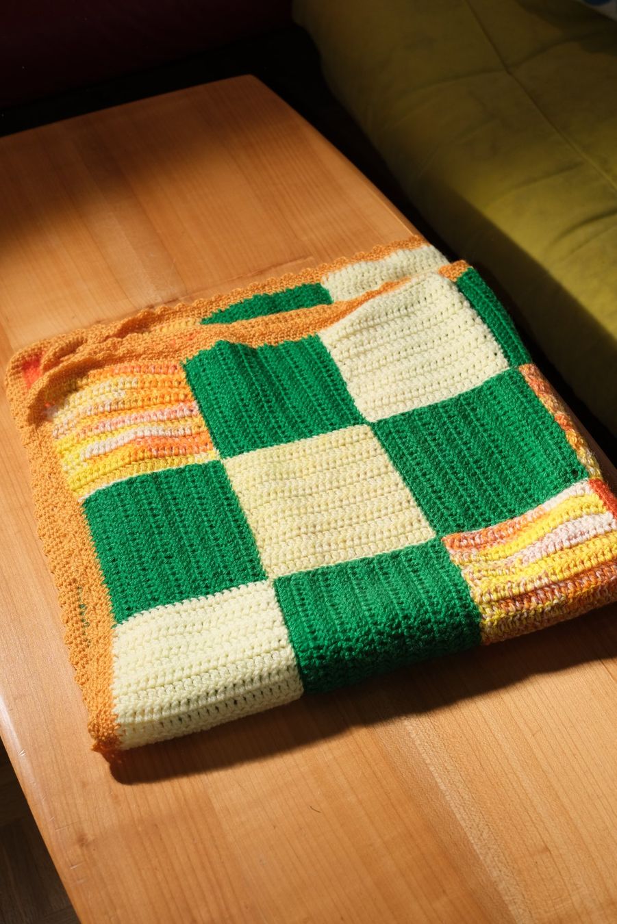 Coperte: Kleine Patchwork-Wolldecke – Usato da Basel venduto da Bluemoewe 1