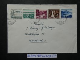 Pro Patria 1954 auf Brief