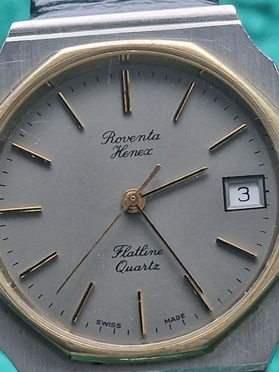 Orologi: ROVENTA HENEX FLATLINE Herren Uhr, Quartz – Usato da Bassersdorf venduto da antik_leo 1