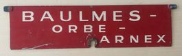 Plaque bus - Baulmes-Orbe-Arnex & Vallorbe-Ballaigues-Orbe..