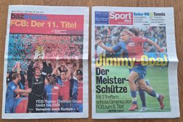 BAZ 28.5.05, Blick 12.5.05. FC Basel 11. Titel. FCB Zeitung