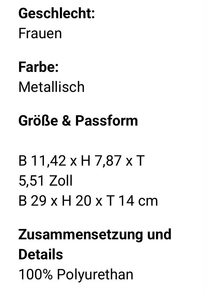 Taschen für Damen: Damen Handtasche metallic armani – Neu (gemäss Beschreibung) aus Windisch von Europapark18 5